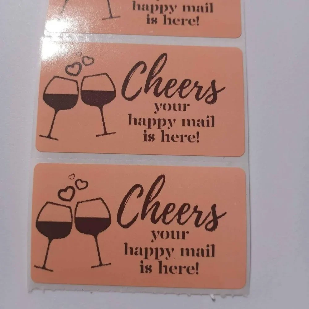 💙100 Cheers Happy Mail- Shipping Labels Thermal Packaging Stickers 2.25